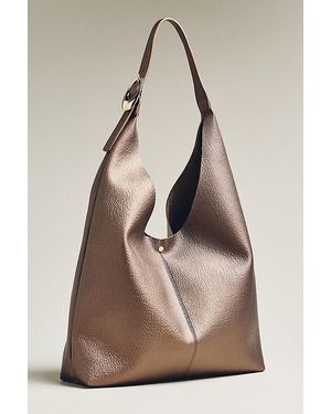 By Anthropologie The Love Knot Slouchy Bag: Buckle Edition - Pink