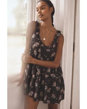 By Anthropologie Flutter Playsuit - Brown