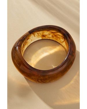 By Anthropologie Chunky Resin Bangle Bracelet - Brown
