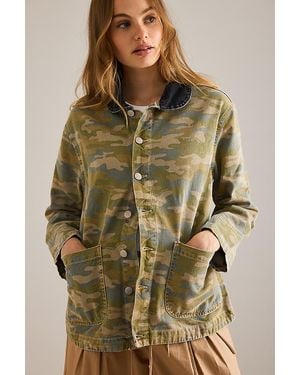Damson Madder Francis Camo Jacket - Brown