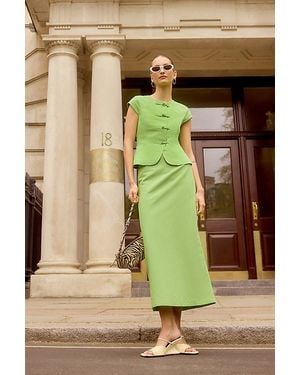 ALIGNE Mia Linen-Blend Maxi Skirt - Green