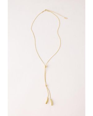 By Anthropologie Y-Shaped Pendant Necklace - Natural