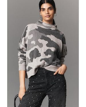 Pilcro Alani Cashmere Mock Neck Jumper - Grey