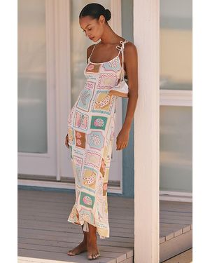 L*Space Summer Somewhere Linen Slip Maxi Dress - Multicolour