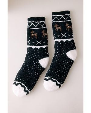 Anthropologie Sherpa Cosy Socks - Black