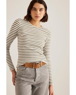 SELECTED Anna Crew Long-Sleeve T-Shirt - Natural