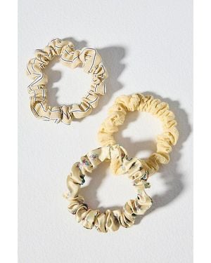 Anthropologie Everyday Scrunchies, Set Of 3 - Metallic