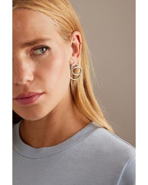 Anthropologie Bubble Swirl Drop Earrings - Metallic