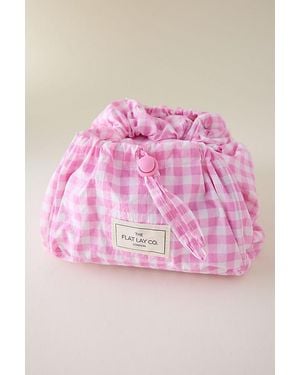 The Flat Lay Co. Parachute Drawstring Makeup Bag - Pink