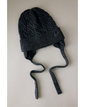 Damson Madder Wool-Cashmere Beanie Bonnet - Black