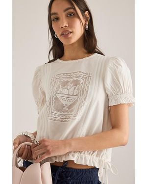 Damson Madder Mabel Lace Blouse - Natural
