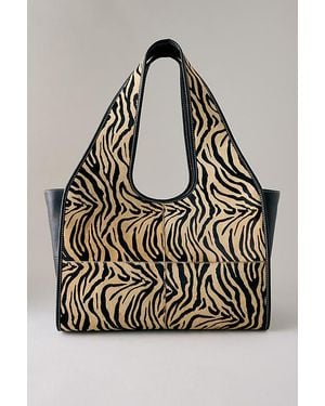 By Anthropologie The Utilia Contrast Tote Bag - Black