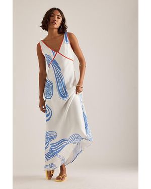 Sancia Madeleine Sleeveless V-Neck Maxi Dress - Blue