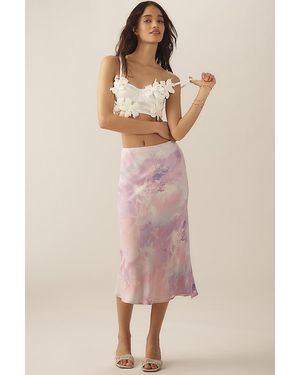 By Anthropologie The Tilda Midi Slip Skirt - Purple