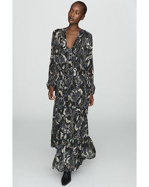 By Anthropologie Sheer Chiffon Maxi Dress - Grey