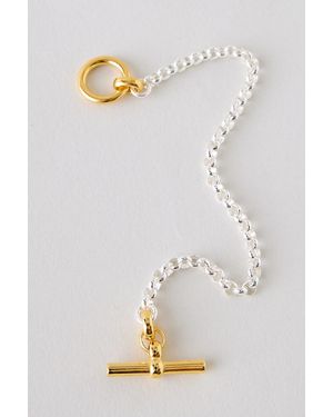 Tilly Sveaas Mixed Metal T-Bar Belcher Chain Bracelet - White