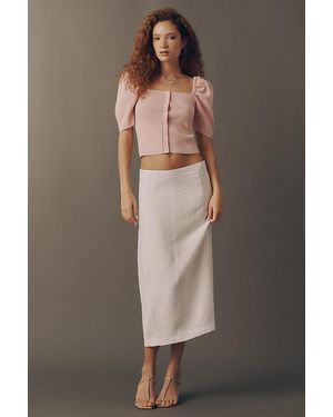 By Anthropologie Barrel Midi Skirt - Brown