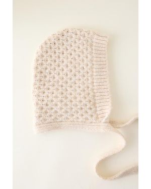 Anthropologie Texture Stitch Knitted Bonnet - Natural