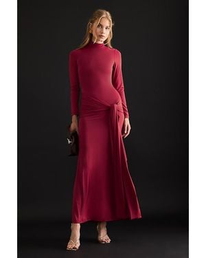Bardot Alix Tie-Front Maxi Dress - Red