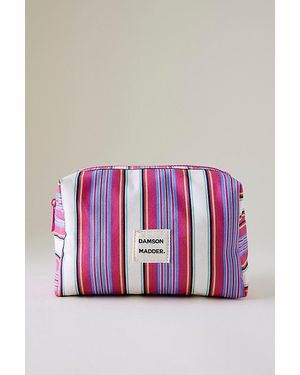 Damson Madder Stripe Makeup Bag - Pink
