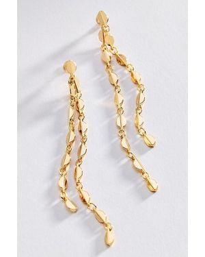 Anthropologie Linear Drop Earrings - White