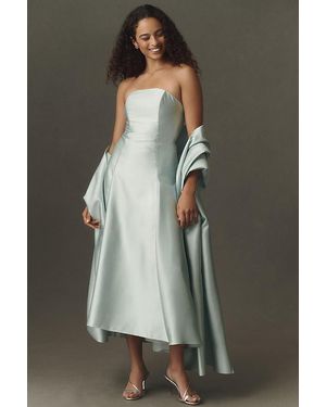 Mare Mare Strapless Drop-Waist Midi Dress - Blue
