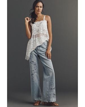 Pilcro The Austyn High-Rise Wide-Leg Jeans By - Grey