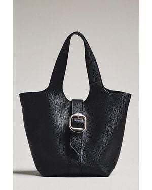 By Anthropologie Pebbled Bucket Tote Bag - Black