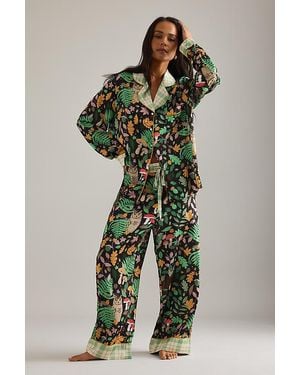 Karen Mabon Magic Forest Long Pyjama Set - Green