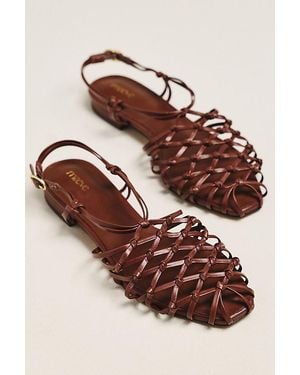 Maeve Woven Net Flats - Brown