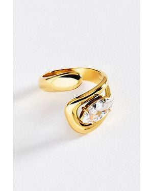 Anthropologie Bezel Wrap Ring - Metallic
