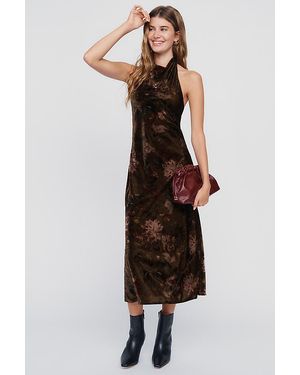 Maeve Jamie Velvet Midi Slip Dress - Multicolour