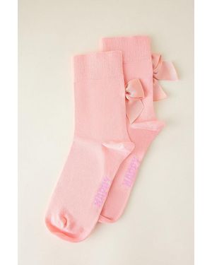 Happy Socks Bow Crew Socks - Pink
