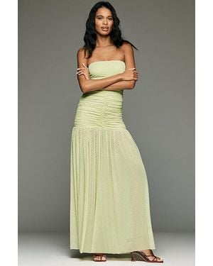 AFRM Denise Strapless Drop-Waist Mesh Maxi Dress - Multicolour