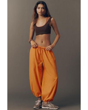 Daily Practice Knit Balloon Trousers - Orange