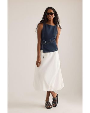 ALIGNE Nola Cotton Bubble Midi Skirt - White