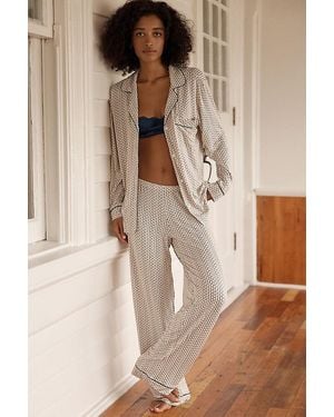 Eberjey Gisele Long-Sleeve Printed Pyjama Set - Natural
