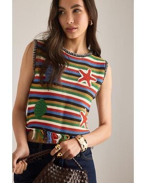 Helmstedt Stella Crochet Vest - Brown