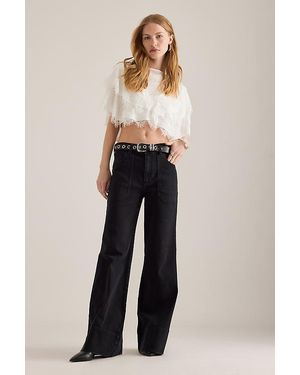 Pilcro The Rylan Relaxed High-Rise Flare Jeans By - Blue