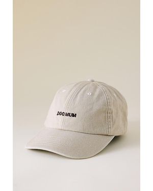 By Anthropologie Dog Mum Embroidered Baseball Cap - Natural