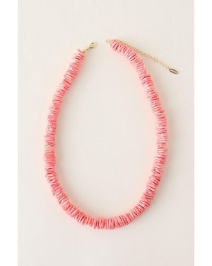 By Anthropologie Puka Shell Necklace - Pink