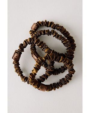 Slip Pure Silk Skinny Dark Scrunchies, 4 Pack - Brown