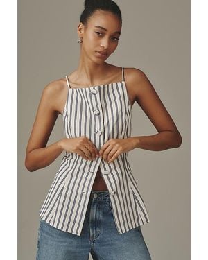 Maeve Buttondown Tank Top - Multicolour