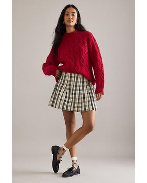 Damson Madder Ffion Cable Knit Jumper - Red