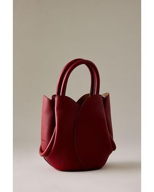 Melie Bianco Tulip Top-Handle Crossbody Mini Tote Bag - Red