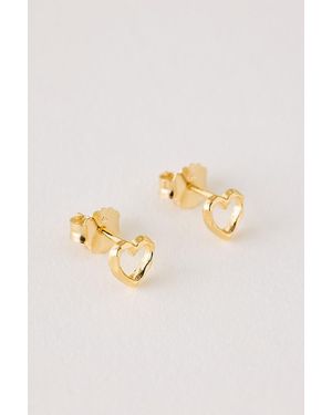 Enamel Copenhagen Organic Heart Stud Earrings - Metallic