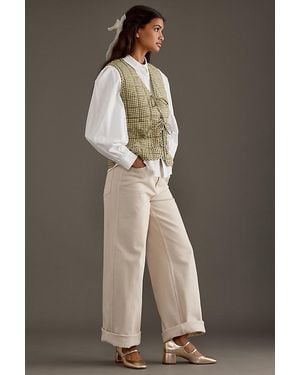 Damson Madder Gingham Arte Gilet - Brown