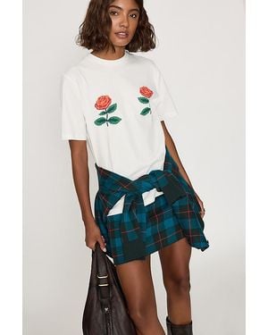 The Tiny Big Sister Roses Graphic T-Shirt - Blue