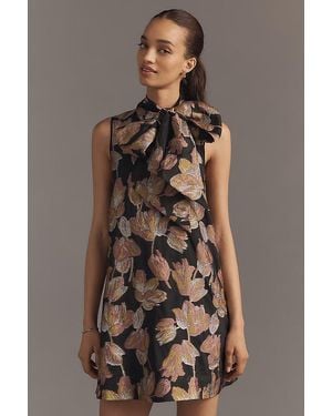 Maeve The Caroline Sleeveless Tie-Neck Mini Dress By - Brown