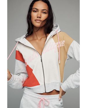 Daily Practice Colourblock Zip-Up Hoodie - Grey